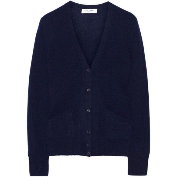 Equipment Sullivan Cashmere Cardigan Sweater Navy - Picture 1 of 7